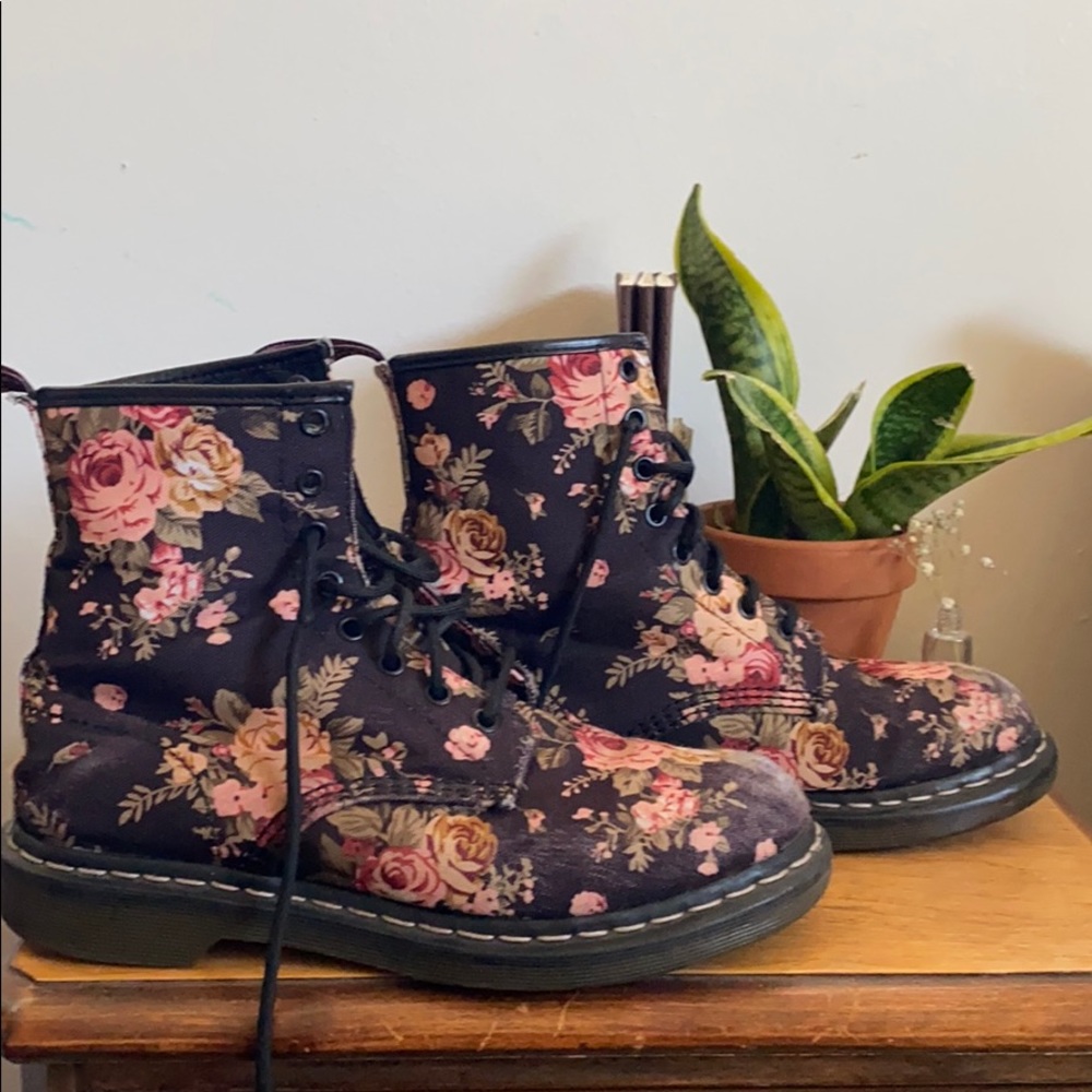 Floral Canvas Doc Martens